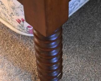 twin-size bobbin/spool bed (detail)