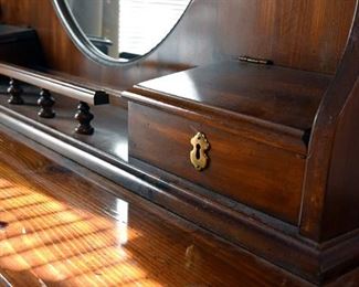 dresser with mirror and boxes (detail)