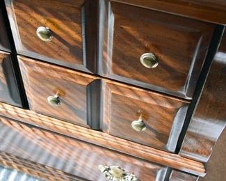dresser with mirror and boxes (detail)