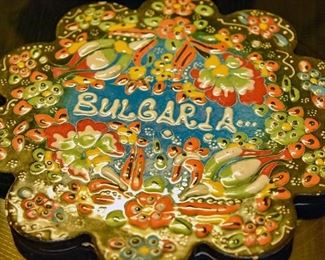 colorfully painted trivet, Bulgaria