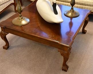 claw-footed coffee table