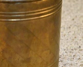 brass wastebasket