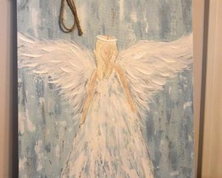 small painting by Kelsey Andrews (bio on back of the painting)