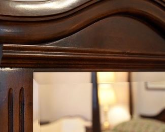 dresser with beveled mirror (detail)