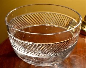 hand-blown, wheel-cut bowl