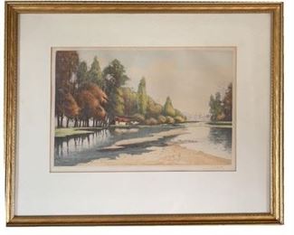 Lot 005
Artist Proof Ink and Hand Tinted Landscape, Signed