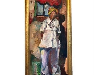 Lot 011
Oil on Canvas Abstract Portrait, Unsigned