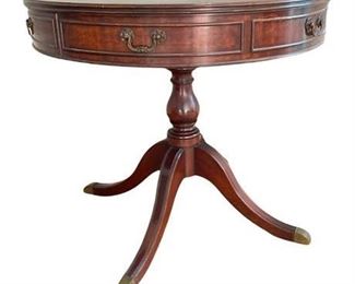Lot 035
Mahogany Two Drawer Drum Table