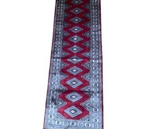Lot 036a
Vintage Pakistani Silk Wool Bokhara Runner Rug