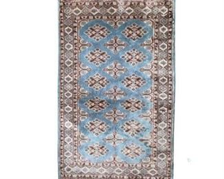 Lot 051a
Vintage Pakistani Silk Wool Bokhara Rug