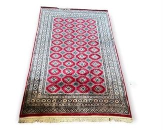 Lot 052a
Vintage Pakistani Silk Wool Bokhara Rug