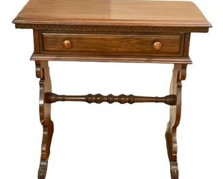 Lot 124
Antique Italian Trestle Style Walnut Side Table
