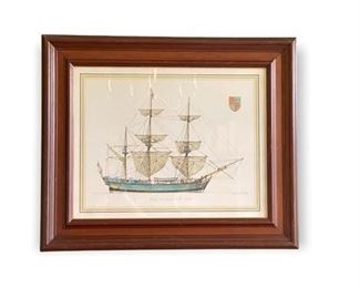 Lot 300
H.M.S. Bounty Reproduction Framed Print