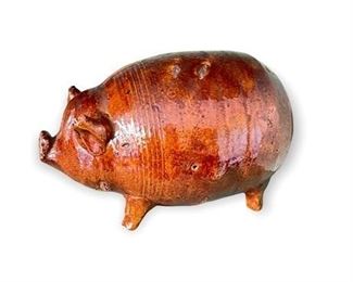 Lot 329
Glazed Pottery Piggy Bank