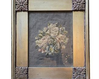 Lot 361
Antique Petite Pointe Floral Bouquet Framed