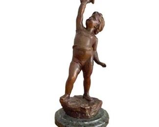 Lot 364
Nicholas Lecorney Bronze Putti Statue