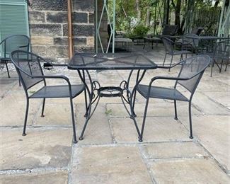 Lot 431
Steel Mesh Patio Set With Two Chairs