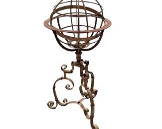 Lot 467
Wrought Metal Sphere and Pedestal