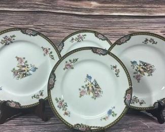 Noritake Porcelain Antique China Plate Set of Four