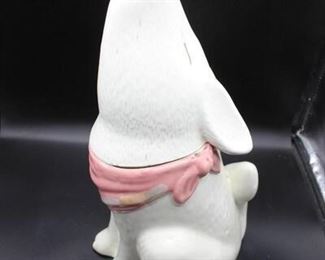 Vintage Retro Howling Wolf Coyote Dog with Scarf Cookie Jar