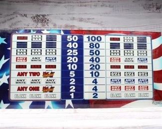 Retro Sigma Game American Patriotic Slot Machine Glass Panel Insert
