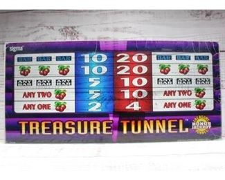 Retro Sigma Game Treasure Tunnel Slot Machine Purple Glass Panel Insert