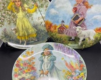 Set of 3 Mother Goose Series Collector Plates by John McClelland Signed LE