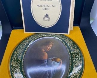 First Edition by Irene Spencer Mothers Love Series Collector Plate with COA and Box