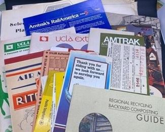 Vintage Brochures and Flyers Amtrak UCLA Recycling UPS