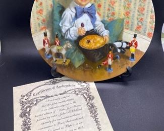 Little Jack Horner by John McClelland Vintage Collector Plate Artist Signed