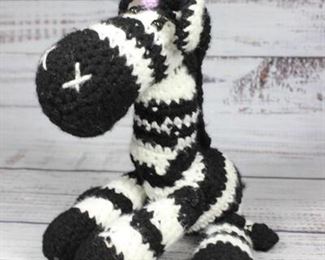 Handmade Crochet Zebra Plush Animal