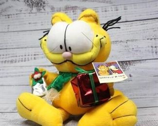 Vintage Garfield Christmas Holiday Plush Stuffed Animal