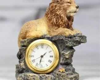 Small Miniature Westland Giftware Lion Clock