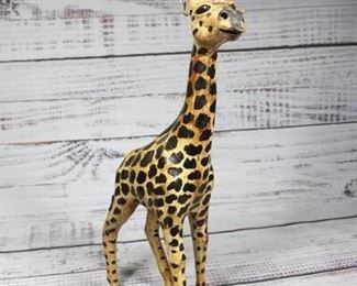 Paper Mache Giraffe Figurine Statuette