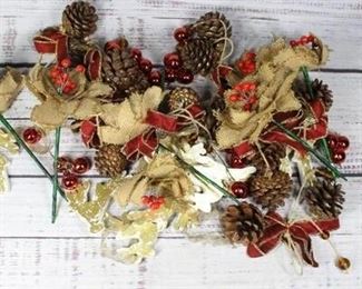Christmas Winter Holiday Pinecone Decor Lot