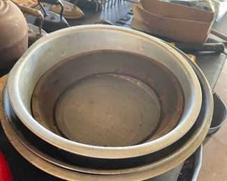 Pea Shelling Metal Bowls 