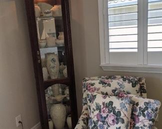 One of two nice curios filled with Lenox