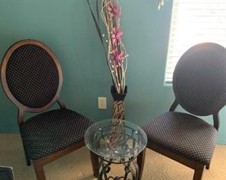 2 Chairs, Table And Decor