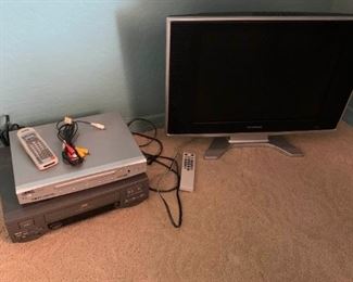 Small TV DVD Player And VCR
