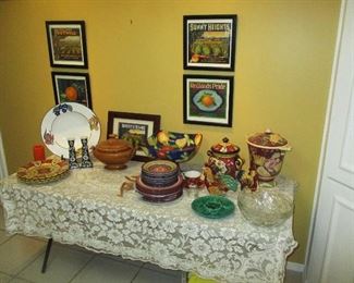 HANDPAINTED KITCHEN WARES & DISHES