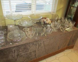 GLASSWARE & CUT CRYSTAL, CAKESTANDS, FRUIT COMPOTES ETC.