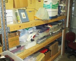 SEVERAL BOXES OF FABRIC