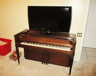 ACROSONIC PIANO AND FLAT SCREEN TV