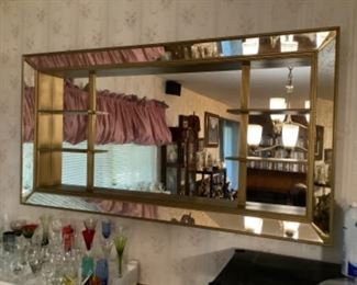 Vintage mirror with shelves