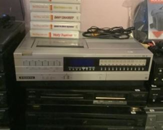 2- cd players, Beta player and beta tapes 