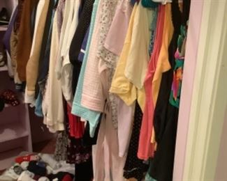 Jackets, men suits, pants suits, ropes, nightgowns jammers, swimsuit.