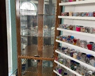 Corner curio cabinet