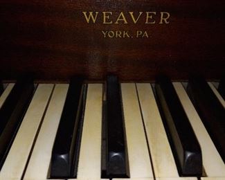 The Weaver Organ Company established in 1870 by Oliver J. Weaver.  The first factory was located at 304 West Market Street, York, PA.  In 1882, The firm was incorporated as “The Weaver Organ & Piano Company” at which time the firm began manufacturing pianos in addition to organs.  The firm was known for building high-quality instruments which were met with great success.

In 1906, The Weaver Organ & Piano Company built their 50,000th organ with great fanfare.  Despite their determination to revive the declining organ market, Weaver discontinued manufacturing organs in 1916 and increased their line of piano production.  The firm was then renamed “The Weaver Piano Company”.