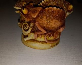 Miniature Veiled Chameleon figurine