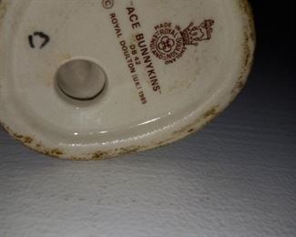 Royal Doulton Bunnykins: Made in 1985 / "Ace Bunnykins" / Approximately 3" Tall / Made in UK. I have lots of these small figurines - Check out the others!